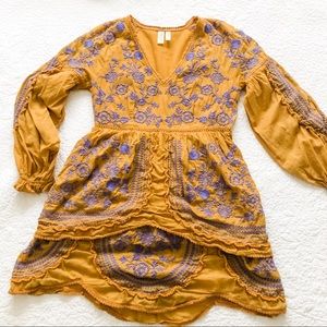 Anthro Embroidered dress